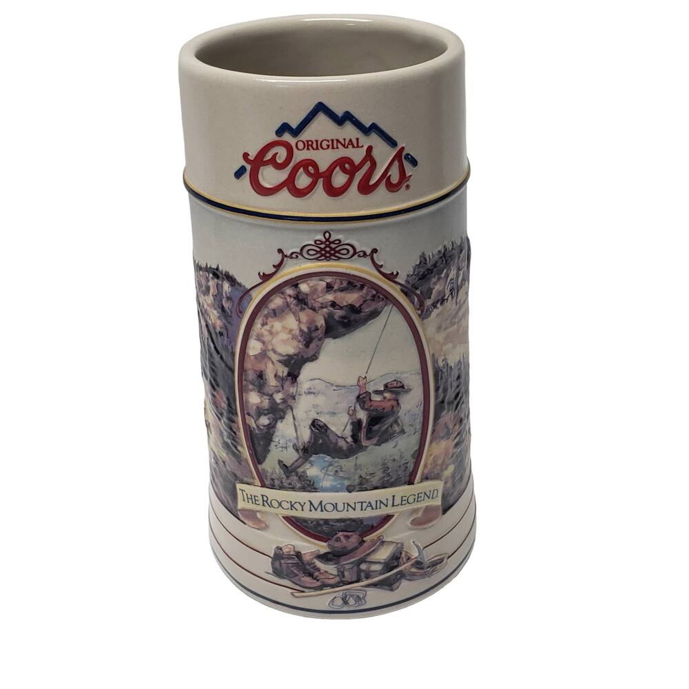 Original Coors Beer THE ROCKY MOUNTAIN LEGEND Vintage Beer Stein